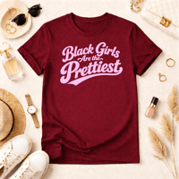 Image 2 of Black Girls are the Prettiest - Maroon and Pink 