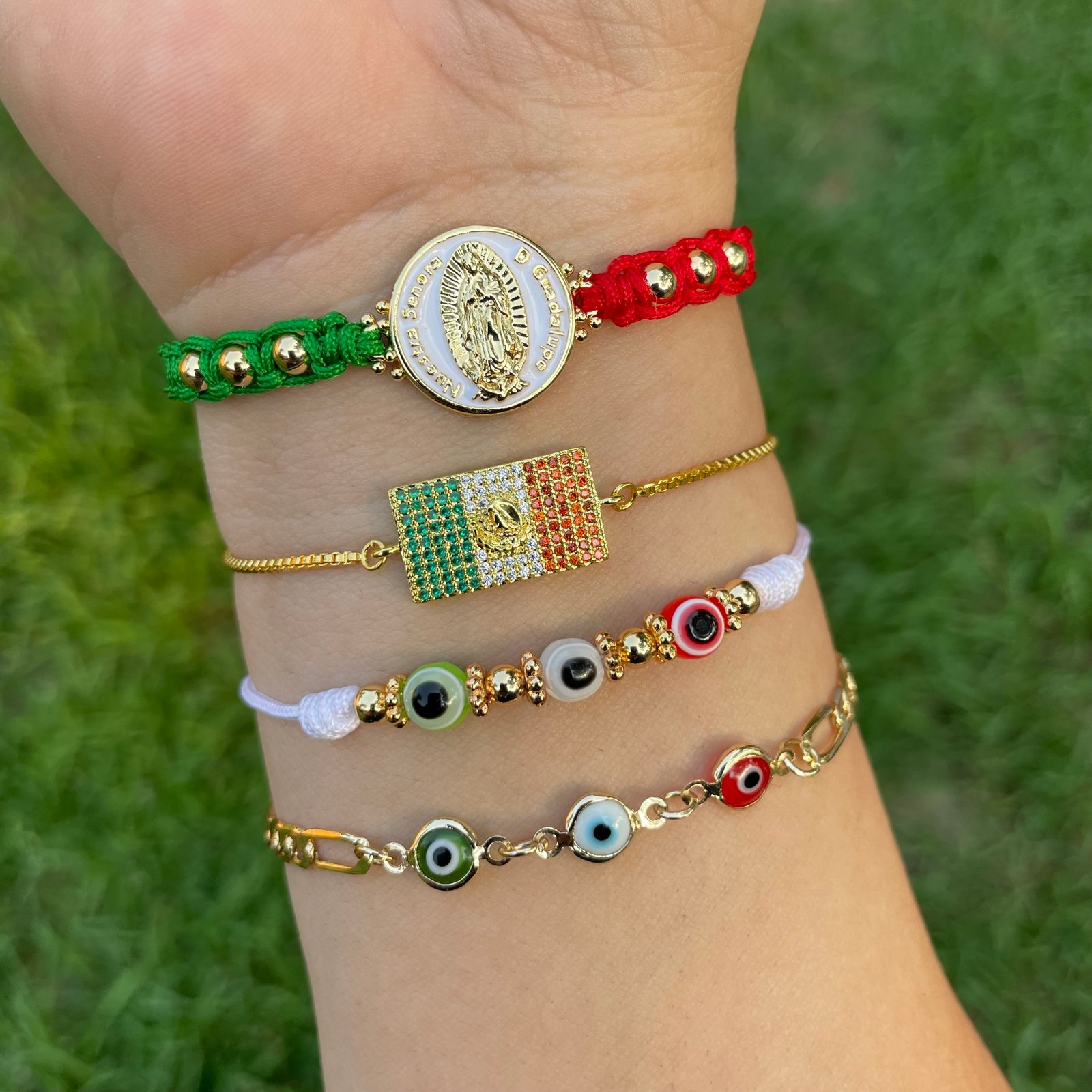 Mexico Flag Color Bracelet | mhjewelry