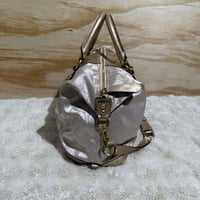 Image 2 of Coach Ashley Metallic Gold Signature Satchel Crossbody Handbag Y2K F15809 Sateen