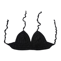 Image 1 of Black Basic Crochet Top