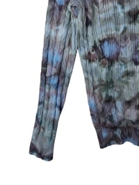 Image 7 of ♻️ UPCYCLED L Cable Knit Cotton Blend Sweater in Stormy Skies Ice Dye