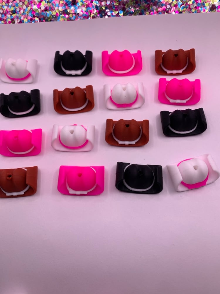 Image of 3D Cowboy Hat Silicone Bead (2pc)