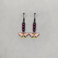 Image 4 of Colorful Moth Earrings
