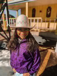Image 1 of Purple Tooled print pullover