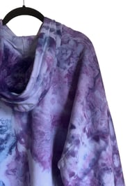 Image 9 of 2XL Unisex Comfort Wash Hoodie in Muted Purple Haze Ice Dye