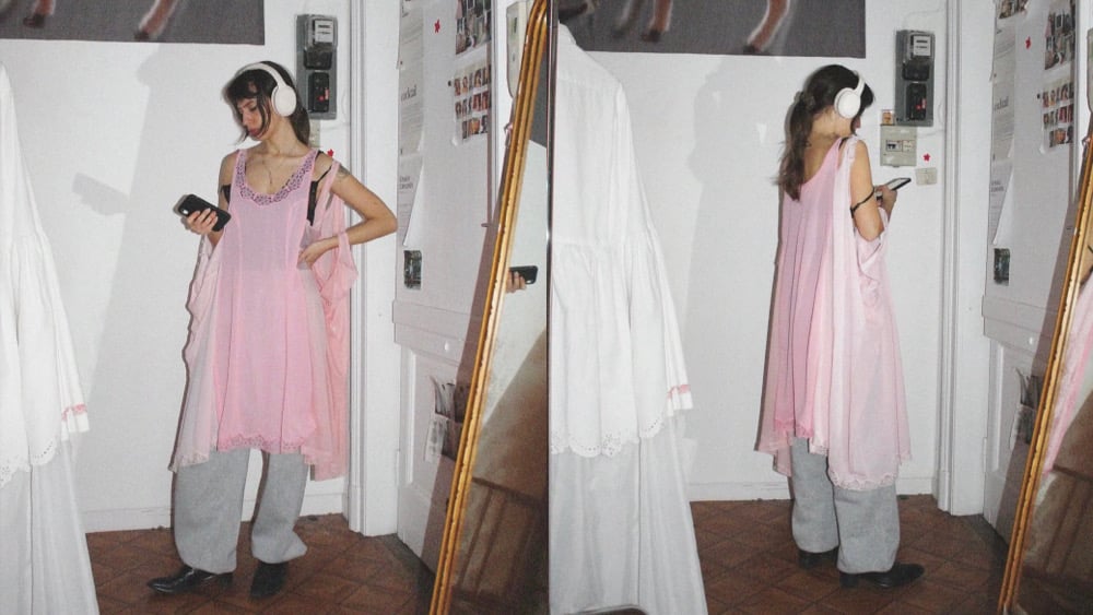 Tripla sottoveste rosa