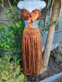 Image 9 of Milan Hareem/ Bloomer/ Balloon trousers with matching head scarf -Rust orange upto 14 uk