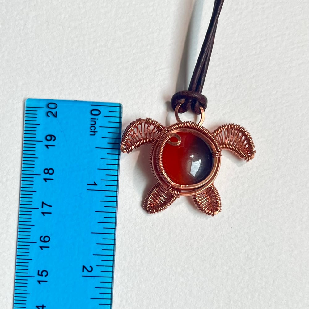 Image of Carnelian Sea Turtle Necklace 