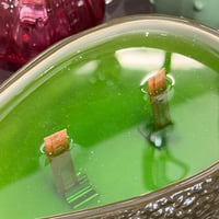 Image 4 of lime + basil scented avocado candle