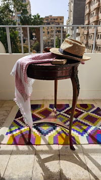 Image 7 of Soft Pink & White Keffiyeh (Made in Jordan)