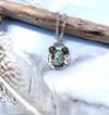 Handmade Sterling Silver Giraffe Turquoise Lucky Horseshoe Pendant 925