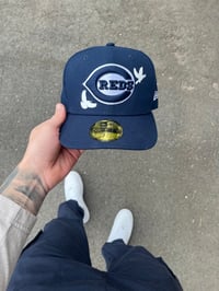 Image 1 of  GREEN BRIM “By Any Means Necessary “ CUSTOM FITTED CAP