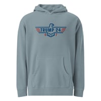 Image 2 of Trump 24 47 Eagle Embroidered - Unisex pigment-dyed hoodie from PatirotsCo.com