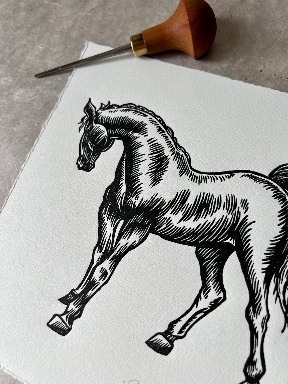 Horse Linoprint