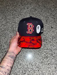 Image 2 of GREY BRIM BOSTON RED SOX CUSTOM FITTED CAPS 