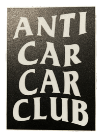 Anti Car Car Club Sticker