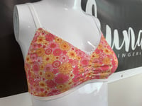 Image 2 of Pink/yellow daisy bralette