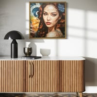 Image 1 of Kintsugi cocktail girl 20x20” canvas print 