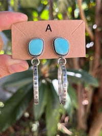 Image 2 of Sterling & Campitos Stamped Hoops