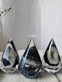 Image 1 of Handmade Resin Gem with Agate Crystal | Jewelry Holder | Home Decor | 6 Styles 
