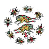 Frog and flies 