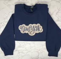 Image 1 of  New York Embroidered Crew Neck Sweatshirt