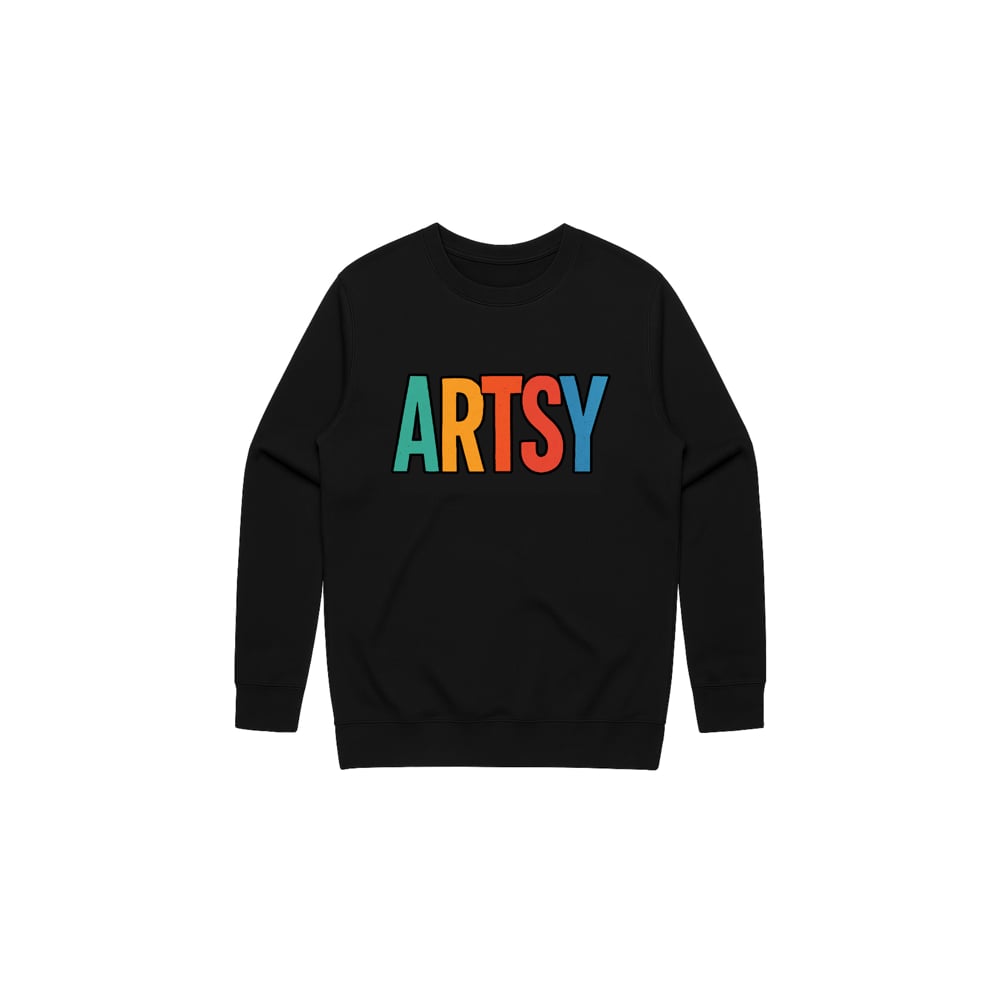 Image of  Artsy Black Block Logo Pull Over 