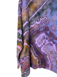 Image 9 of ♻️ UPCYCLED XL 100% Cotton Top in Overdye Geode Ice Dye