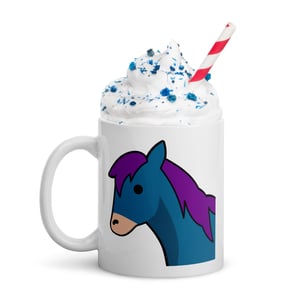 horse - White glossy mug