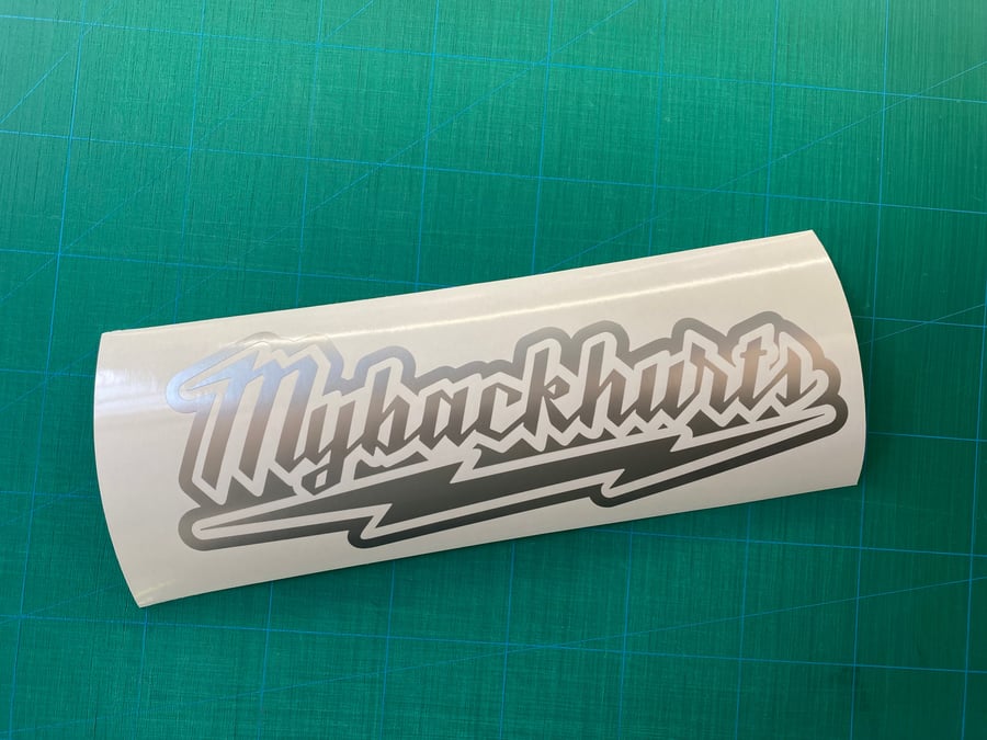 Image of 10" My Back Hurts Decal