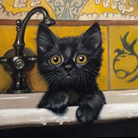 Image 1 of “Bathtub Bandit" Original painting