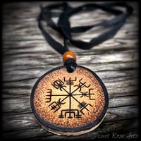 Image 1 of Shaded Vegvisir Pendant Necklace 