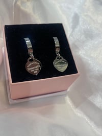 Image 2 of Silver hoop tiff earrings