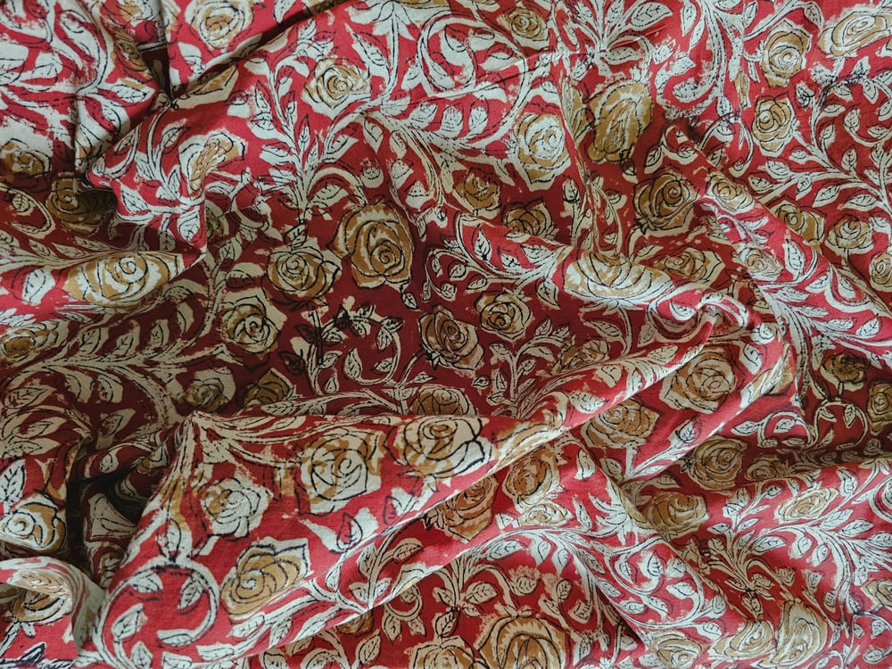 Image of Namaste fabric rosier rouge 