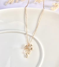 Image 3 of "Lacy" Ribbon Bow Necklace
