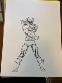B&W 9x12 Single Character Commission