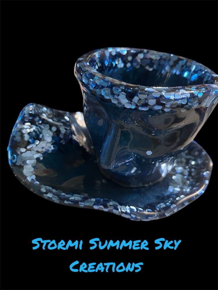 Image of Cup and Saucer with Face