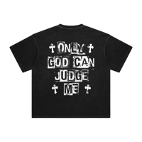 Image 1 of Only God Can Judge Me - CutJagged T-Shirt