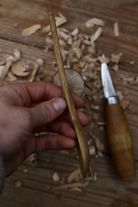 Image 3 of Oak wood eating spoon 