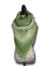 Image 1 of Green Ombre Hooded Scarf