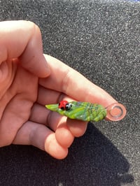 Image 3 of Green Leaf W/ Ladybug pendant 