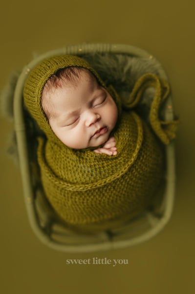 Image of Moss Green Double Brim Bonnet 