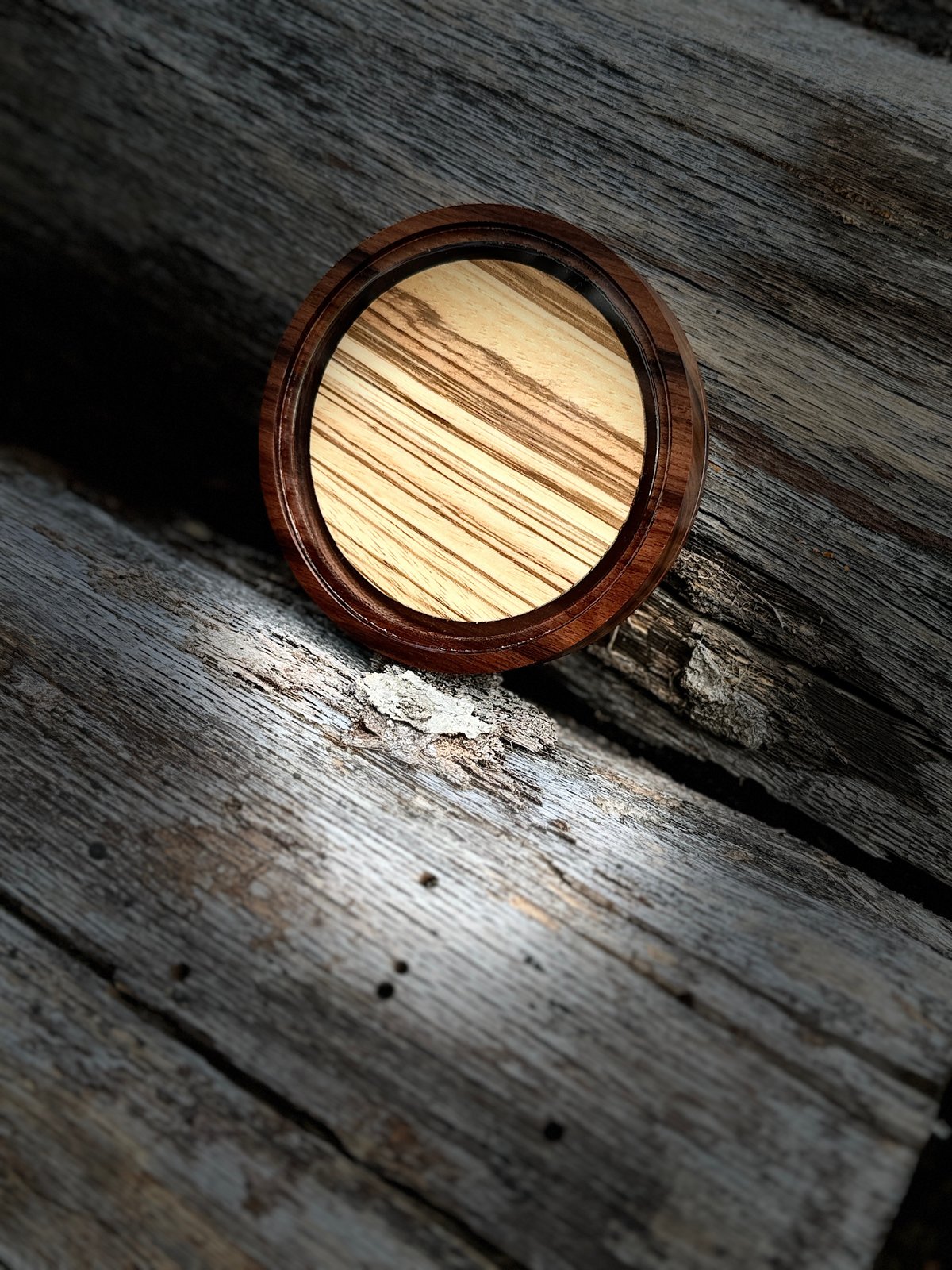 Image of Rosewood Crystal over Zebrawood 