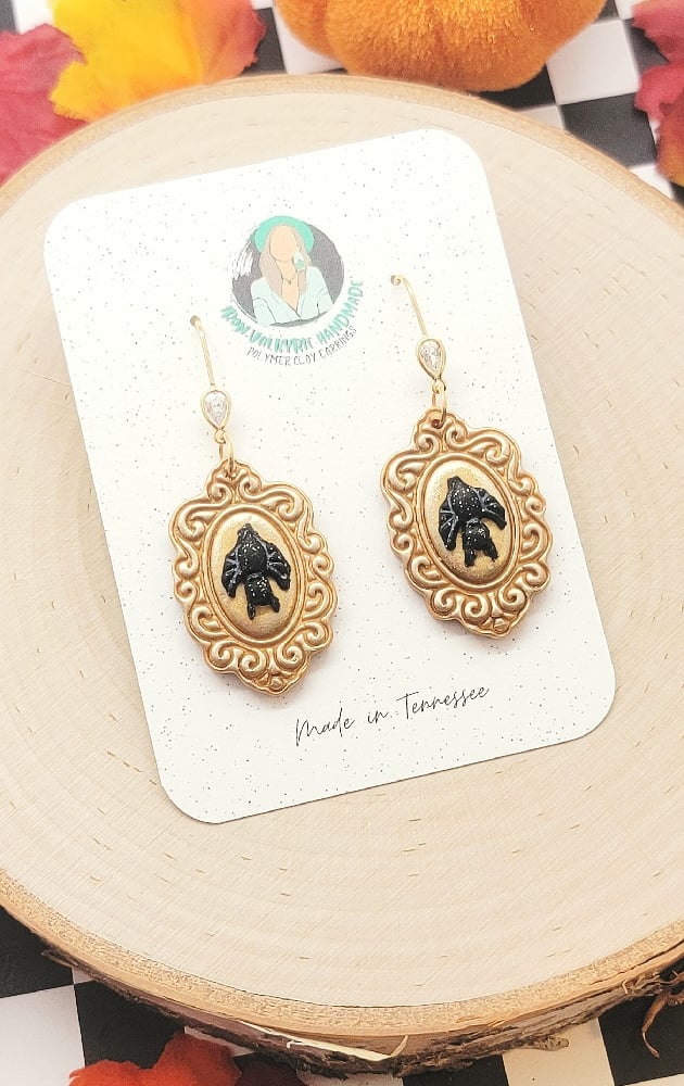 Image of Bat Cameo Dangles