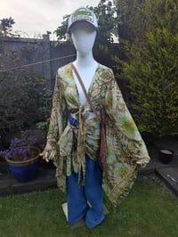 Image 4 of Pefkos co ord sarong set oranges lemons and gold 6-16 uk