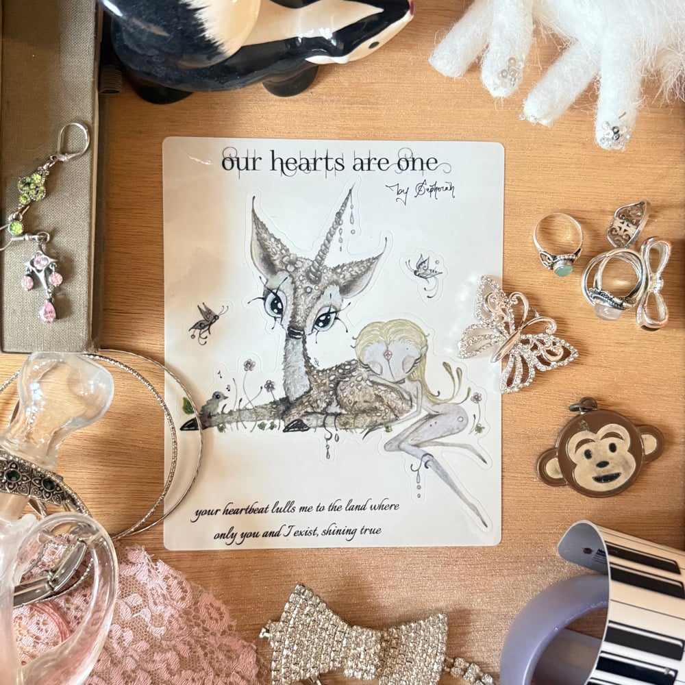 Image of Our Hearts Are One Sticker Sheet 5x5 