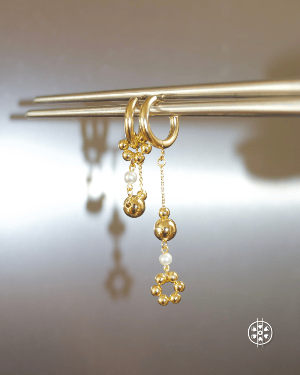 Image of Gold Cycle Earrings