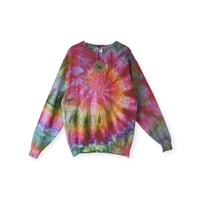 Image 1 of M Adult Crew Sweatshirt in Euphoia Spiral Ice Dye