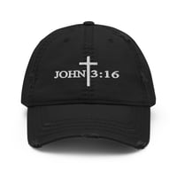 Image 2 of John 3:16 Distressed Classic Hat