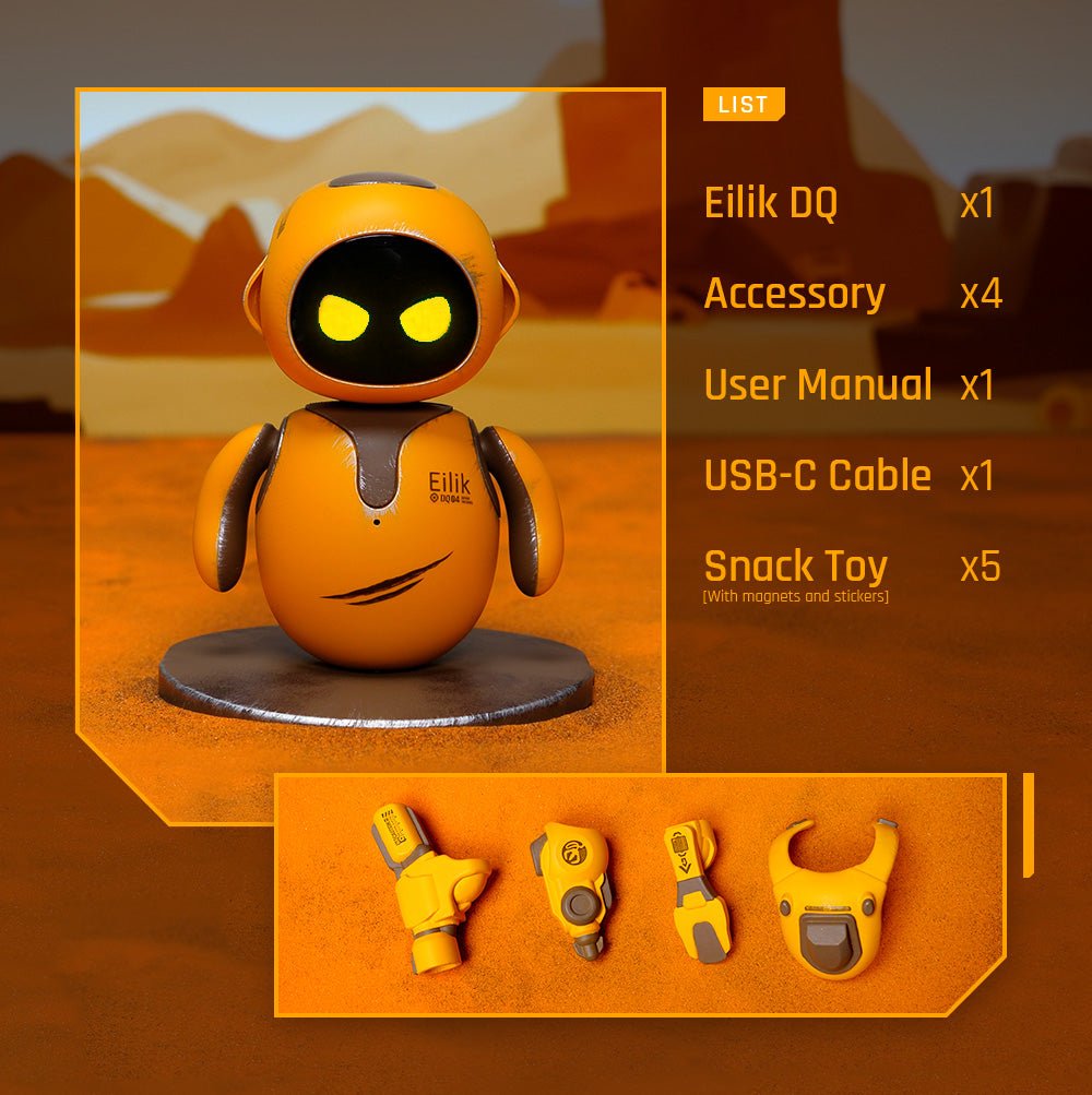 Image of Eilik DQ - Touch Interactive Toys, Cute Robot Pets with Abundant Emotions. Idle Animations&Exclusive